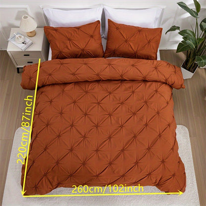 Pintuck Pattern White Quilt Cover Set