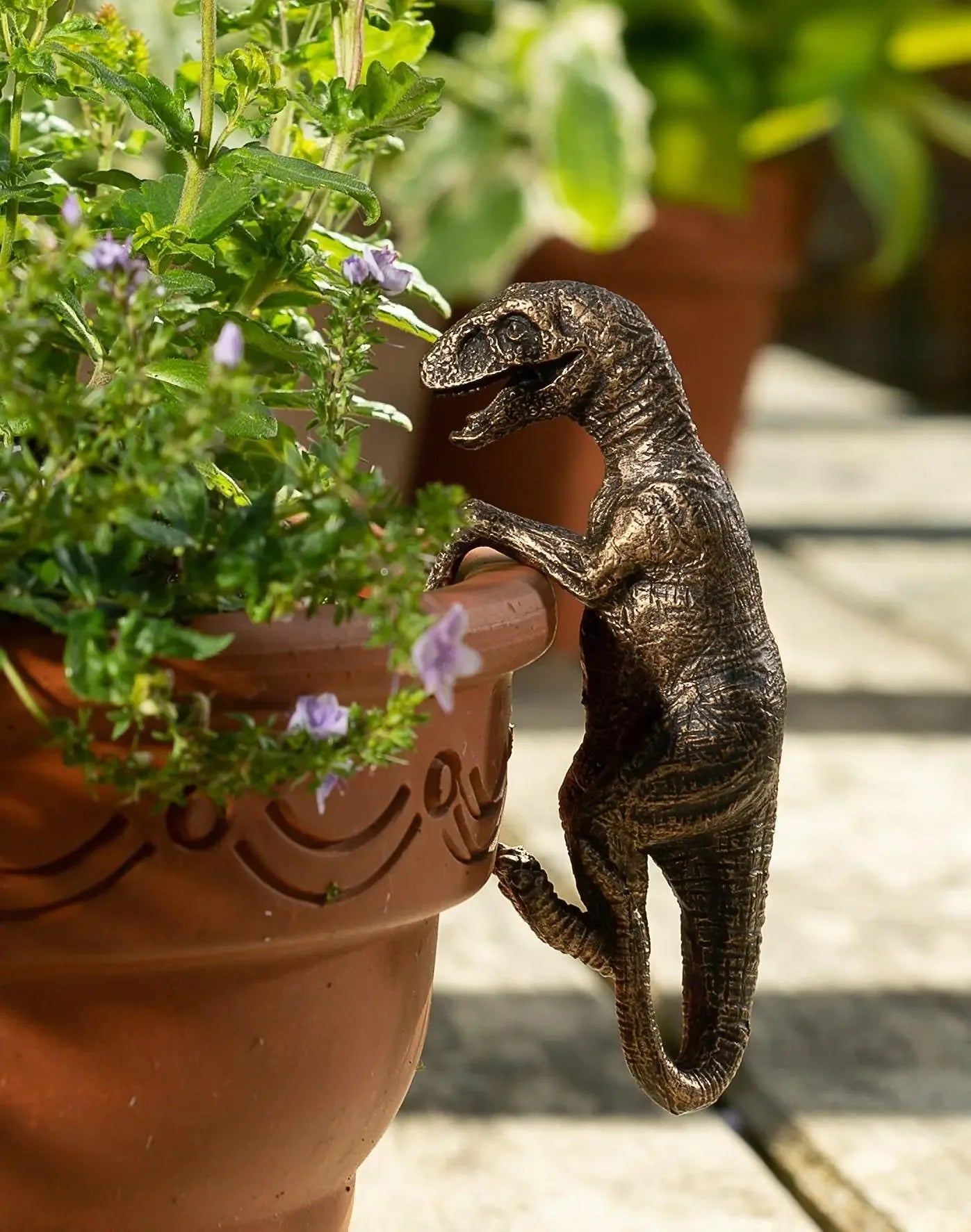 Hand-Painted Dino Planter | UV & Frost Resistant | Indoor & Outdoor Use