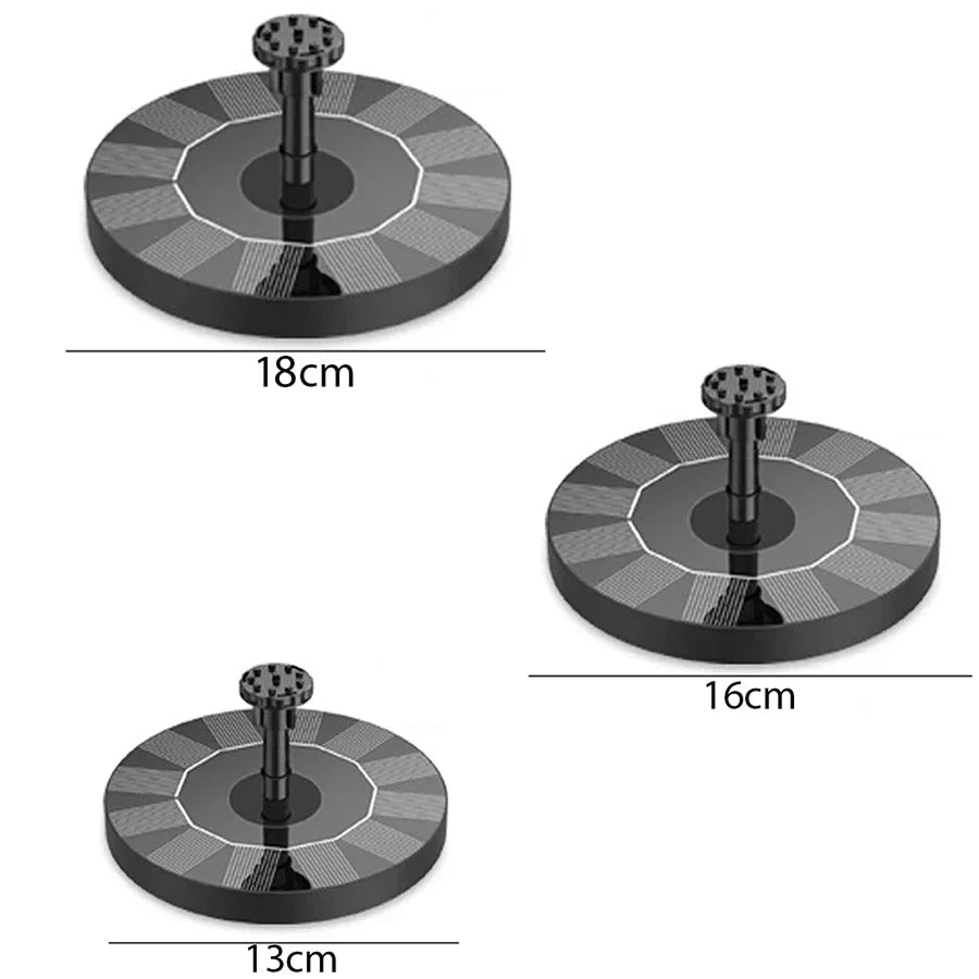 Solar-Powered Floating Water Fountain