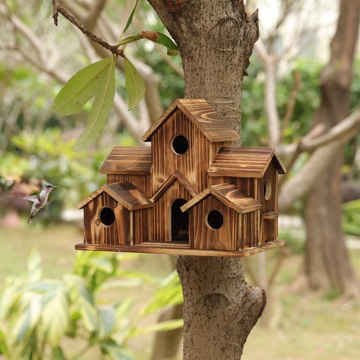 Cozy Weatherproof Home for Small Birds with Safe Reception