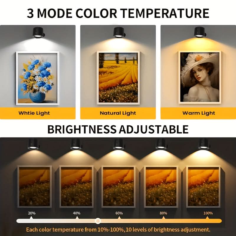 Rechargeable Rotating Wall Lamp