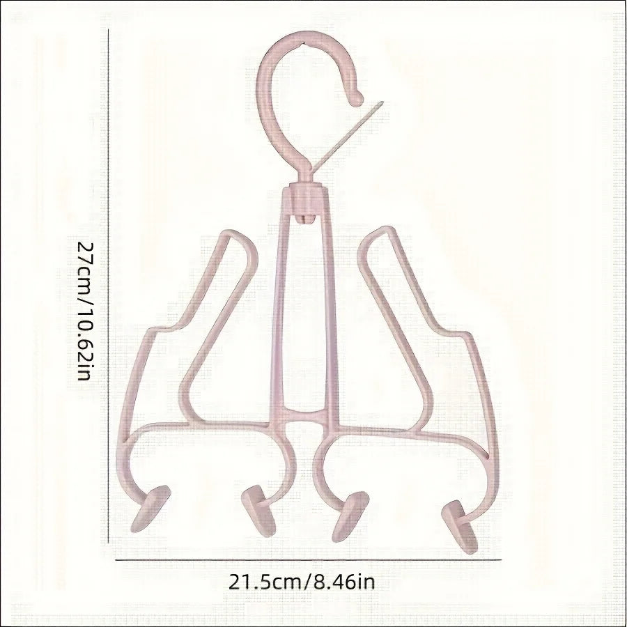 Double-Layer Shoe Drying Rack with Hooks | Wind-Resistant Shoe Storage for Balcony