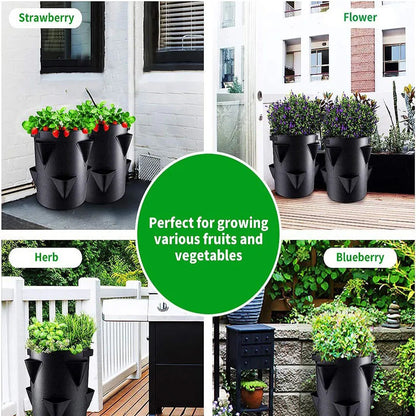 Breathable Strawberry Planting Bag | 5/7/10 Gallon Sizes (20–45 × 25–35 cm) | Container for Balcony and Garden Plants