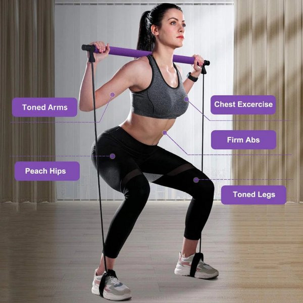 Versatile Pilates Resistance Trainer for Quick Full-Body Workouts