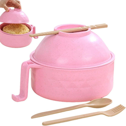 Convenient 1200ml Microwave Noodle Bowl with Strainer