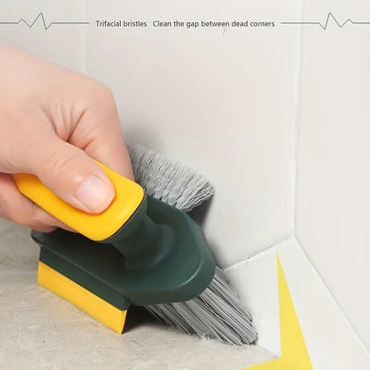 4-in-1 Cleaning Brush and Squeegee | Versatile for Kitchen, Bathroom, Floors, Tires