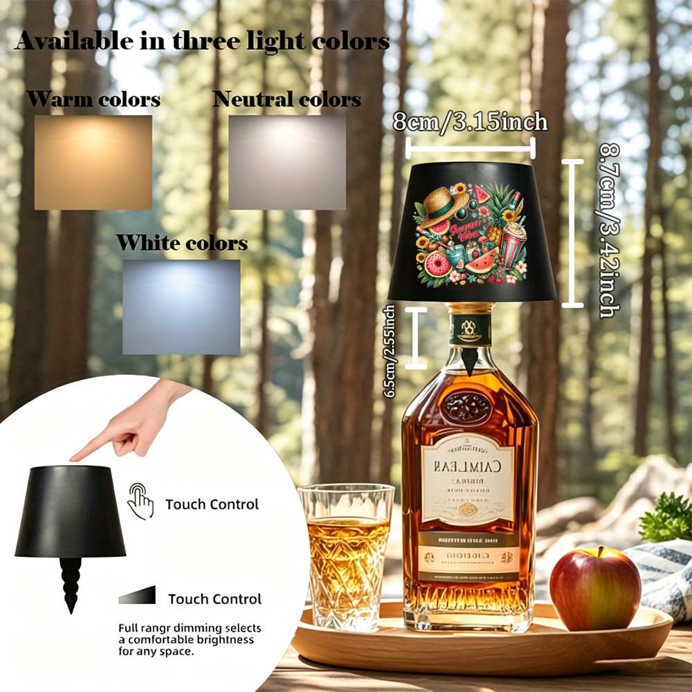Portable LED Bottle Light for Colorful Ambient Illumination