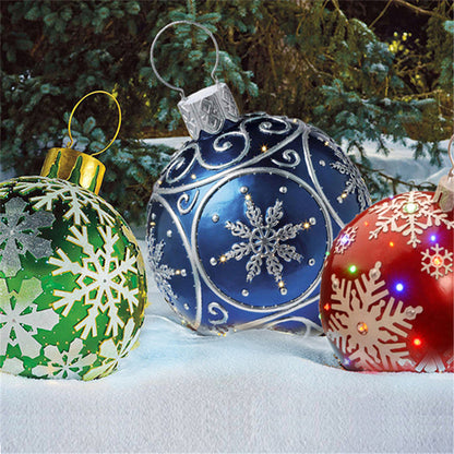 60cm Inflatable Outdoor Christmas Ball – Weatherproof PVC Decoration