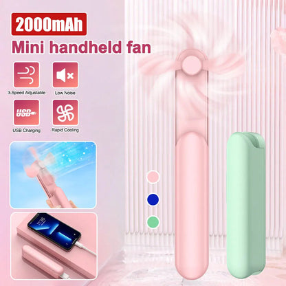 Portable & Rechargeable Mini USB Fan | Compact & Foldable