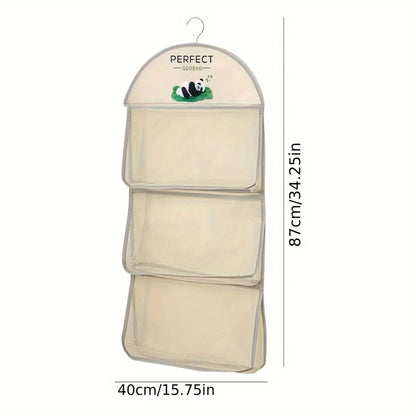 Hanging Closet Organizer with 3-Tier Mesh Storage – Breathable Solution