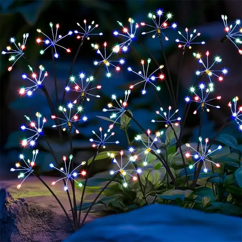 Solar LED Garden Light with Firework Pattern | Waterproof | 8-12 Hours Illumination