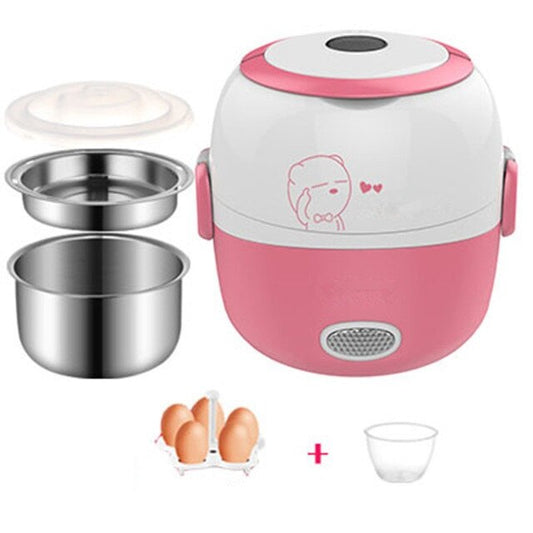 Electric Lunch Box with Steamer – 1L Capacity, 200W Power