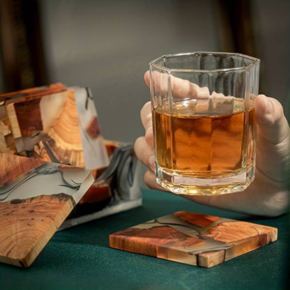 Smoky Elegance Coaster Set – Perfect for Any Beverage