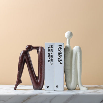 Sculptural Ceramic Bookend for Elegant Shelf Display
