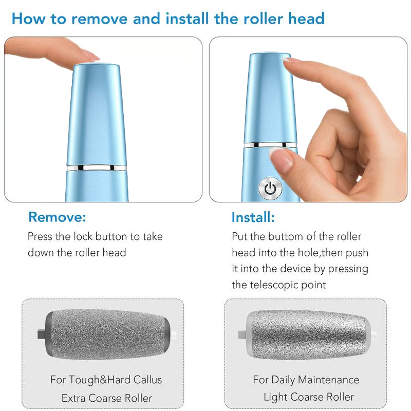 Rechargeable Foot Care System with Exfoliating Roller