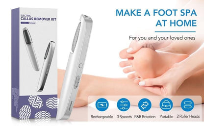 Rechargeable Foot Care System with Exfoliating Roller