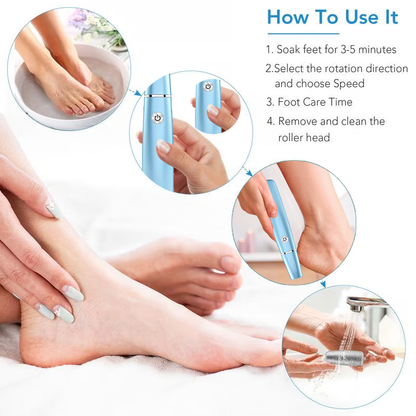 Rechargeable Foot Care System with Exfoliating Roller