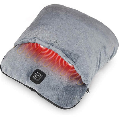 Heated Foot Comfort Massager with Vibration and Plush Wrap