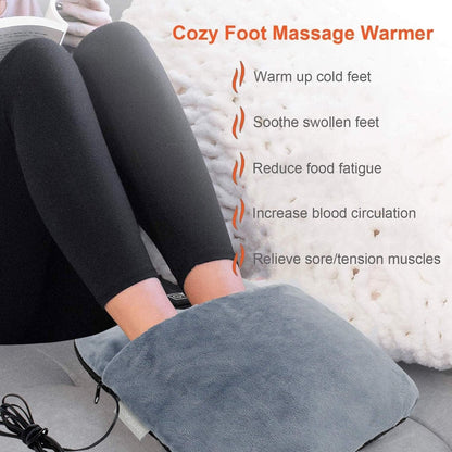 Heated Foot Comfort Massager with Vibration and Plush Wrap