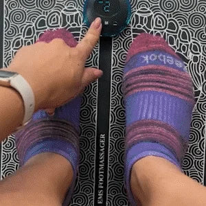 Portable Electric Foot Relief Mat with Custom Control and LED Display