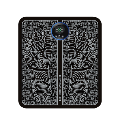 Portable Electric Foot Relief Mat with Custom Control and LED Display
