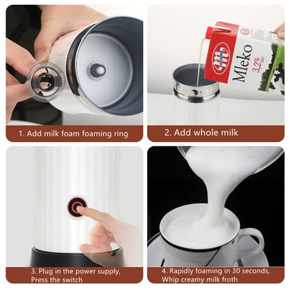 Deluxe Automatic Milk Whipper & Heater with 250ml Capacity