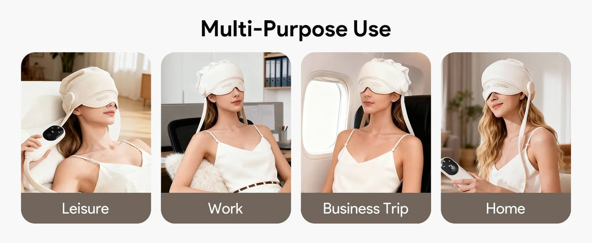 Soothing Scalp and Eye Massager with Air Compression & Heat