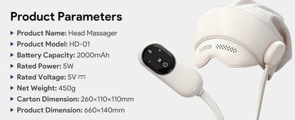 Soothing Scalp and Eye Massager with Air Compression & Heat