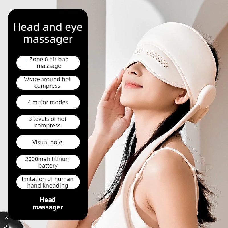 Soothing Scalp and Eye Massager with Air Compression & Heat