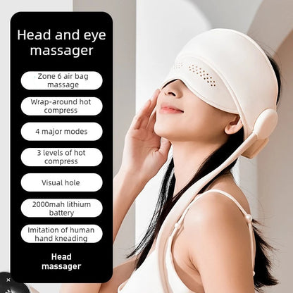 Soothing Scalp and Eye Massager with Air Compression & Heat