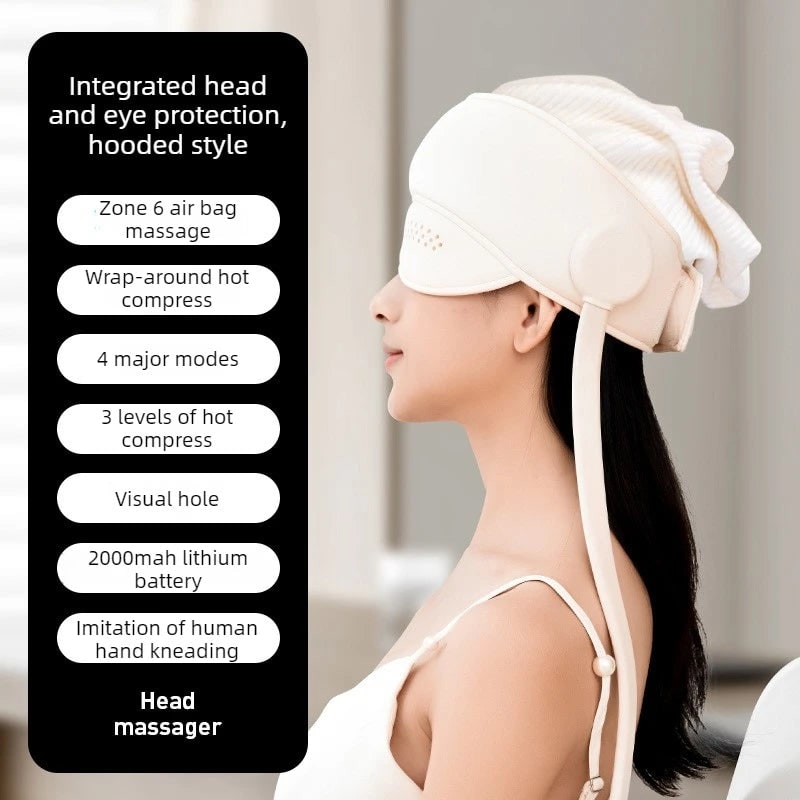 Soothing Scalp and Eye Massager with Air Compression & Heat