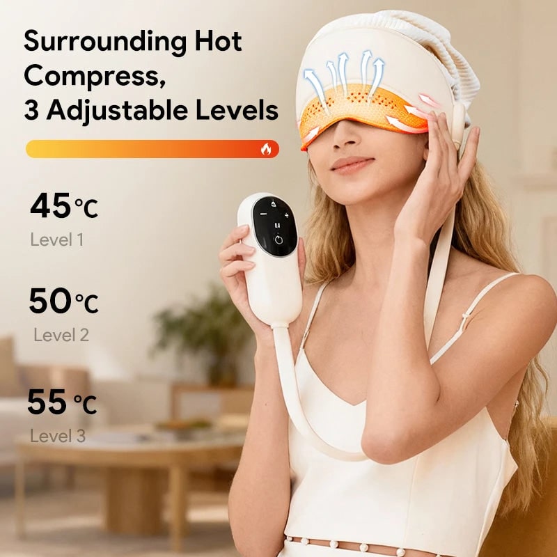 Soothing Scalp and Eye Massager with Air Compression & Heat