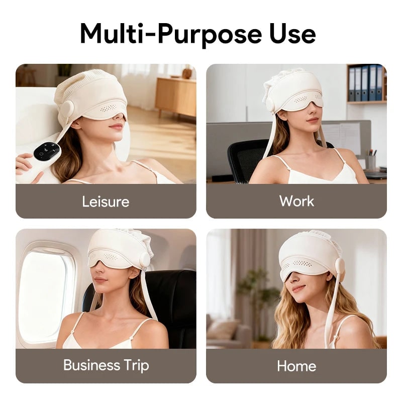 Soothing Scalp and Eye Massager with Air Compression & Heat