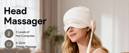 Soothing Scalp and Eye Massager with Air Compression & Heat