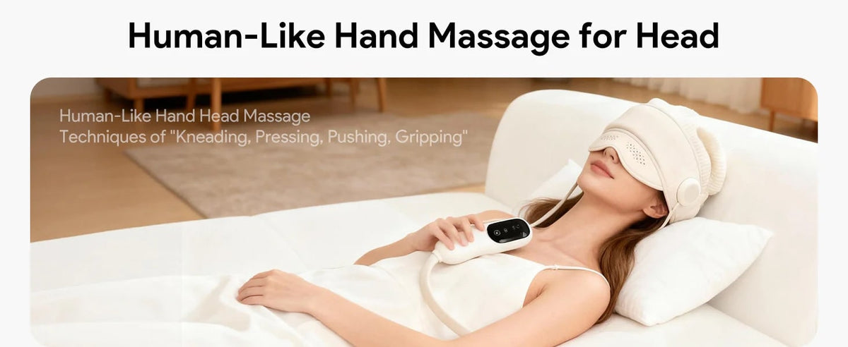 Soothing Scalp and Eye Massager with Air Compression & Heat