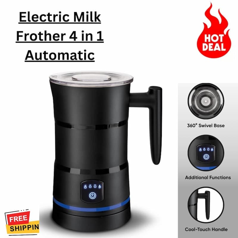 Automatic Milk Frother & Steamer for Creamy Coffee Bliss