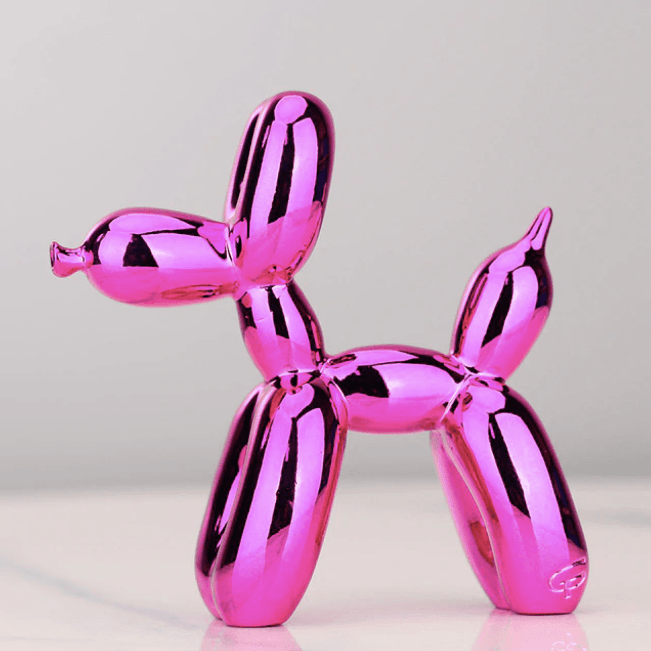 Electroplated Dog Sculpture in Balloon Shape