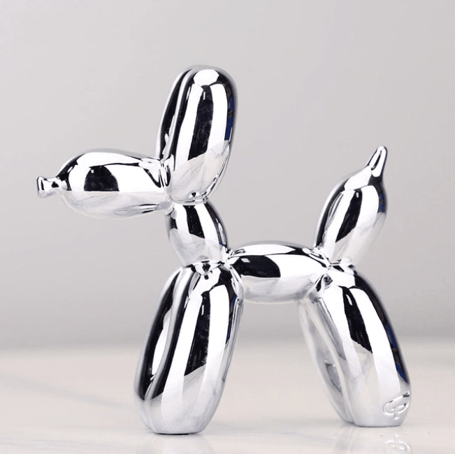 Electroplated Dog Sculpture in Balloon Shape