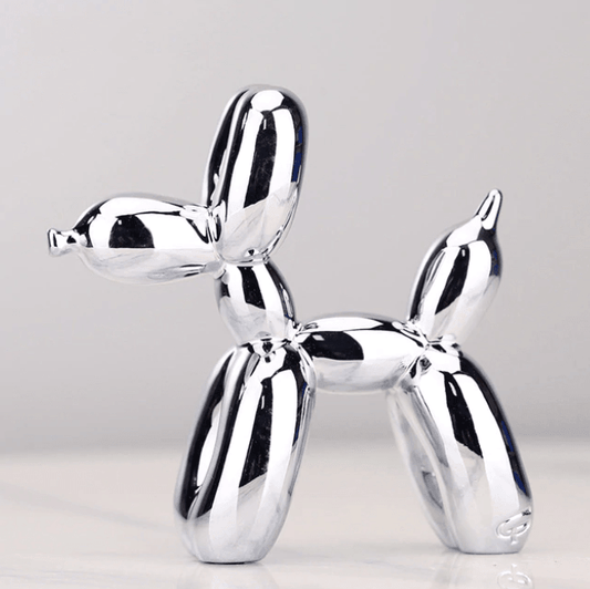 Electroplated Dog Sculpture in Balloon Shape