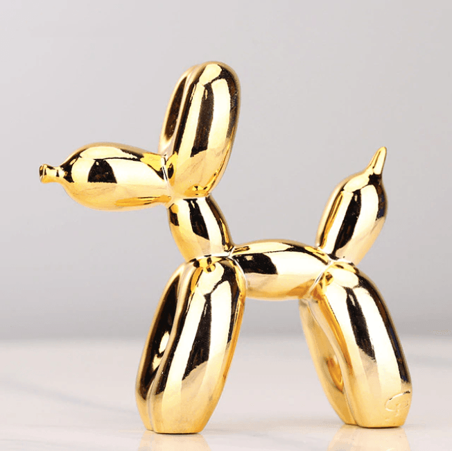 Electroplated Dog Sculpture in Balloon Shape