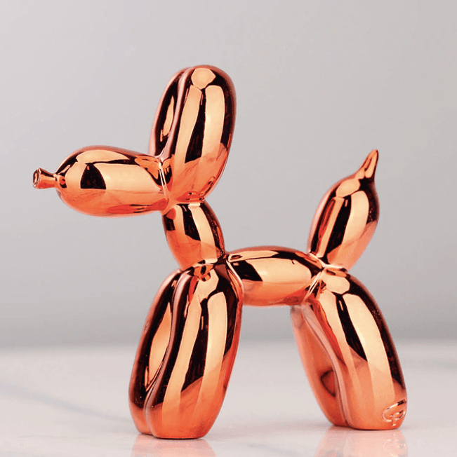 Electroplated Dog Sculpture in Balloon Shape