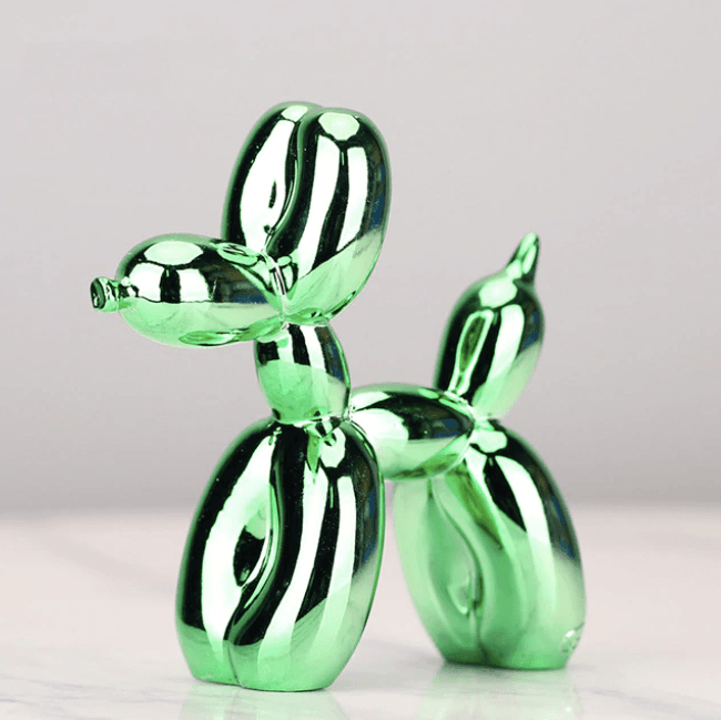 Electroplated Dog Sculpture in Balloon Shape