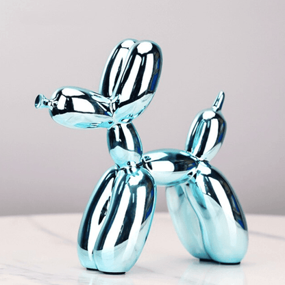 Electroplated Dog Sculpture in Balloon Shape