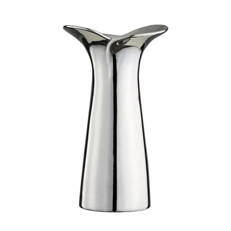 Contemporary Geometric Ceramic Vase for Floral Arrangements