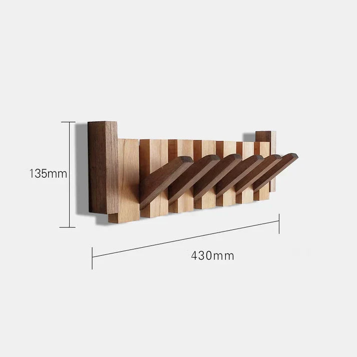 HarmonyCoat Decorative Wooden Piano Coat Rack with Hooks for Hallway and Living Room