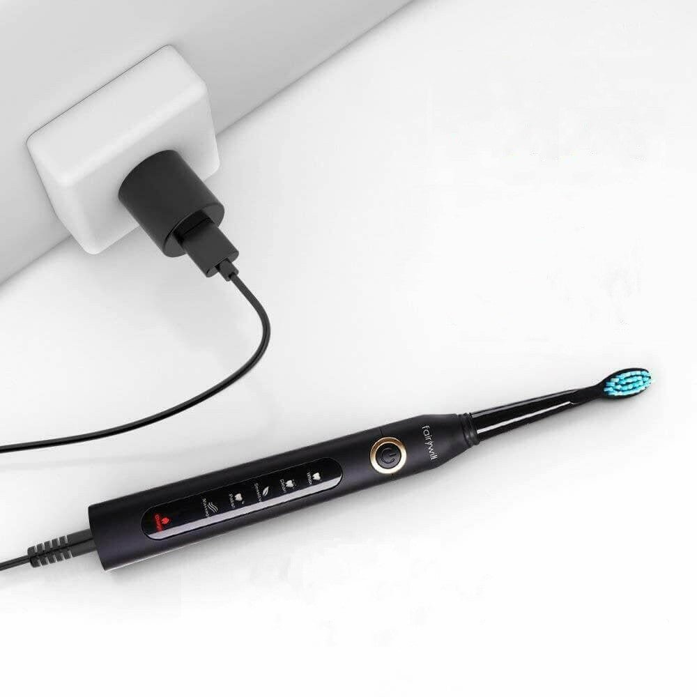 Sonic Electric Toothbrush, 5 Modes, USB Rechargeable, Waterproof, 3 Heads