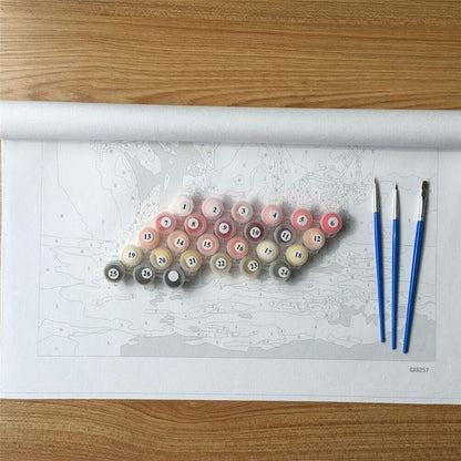 Van-Go Paint-By-Number Kit featuring Elephant Parade Design