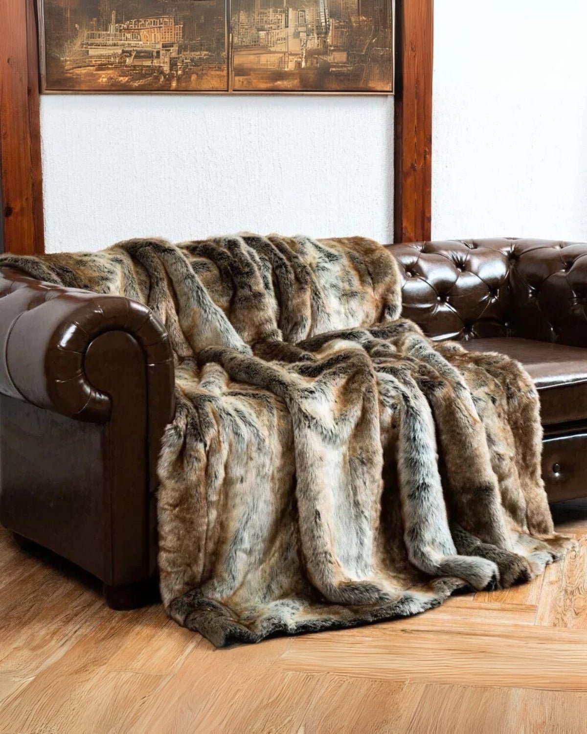 Chic Faux Fur Throw Blanket for Stylish Home Decor