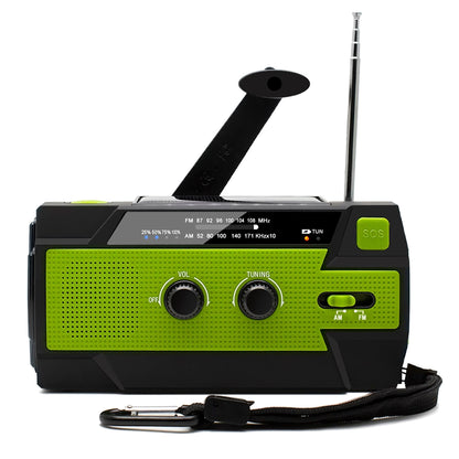 Survival Radio Beacon with Hand Crank and Solar Charger