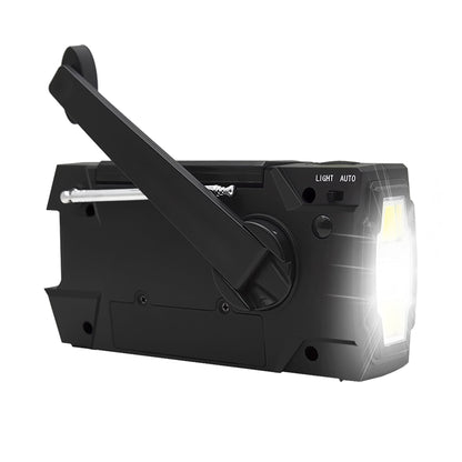 Survival Radio Beacon with Hand Crank and Solar Charger